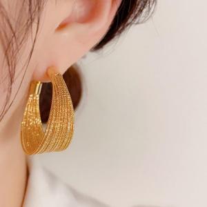 Wedding Multilayer Gold Earrings
